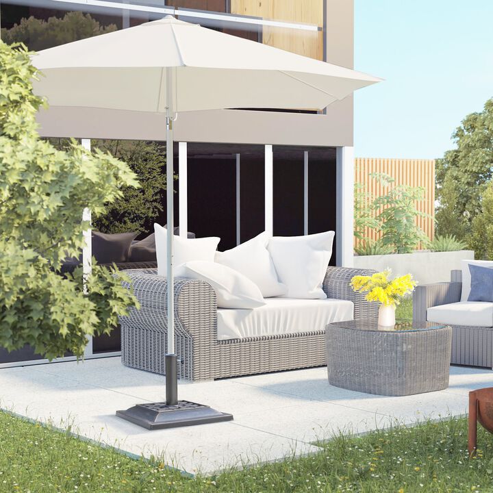 Stylish Sun Shield Support: Square 20lb Bronze Resin Umbrella Base