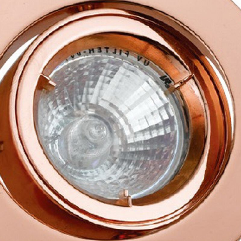 3.75 Inch 12V Round Ceiling Light with Metal, Antique Copper - Benzara