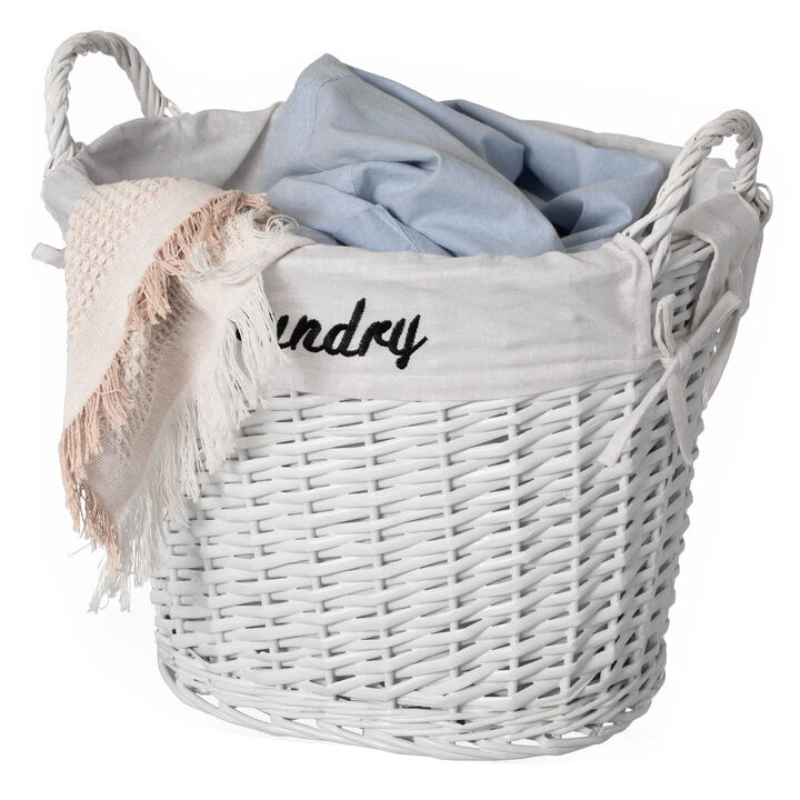 Wickerwise Handwoven Laundry Basket with Liner & Handles - Boho Decorative Storage Hamper for Clothes Blankets Pillows and Towels - Ideal for Laundry Room Bathroom Bedroom and Living Room, Brown Wickerwise Handwoven Laundry Basket with Liner & Handles - Boho Decorative Storage Hamper for Clothes Blankets Pillows and Towels - Ideal for Laundry Room Bathroom Bedroom and Living Room, Brown