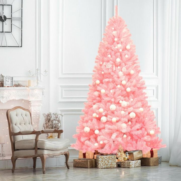 Hivvago 7.5 Feet Hinged Artificial Christmas Tree Full Fir Tree
