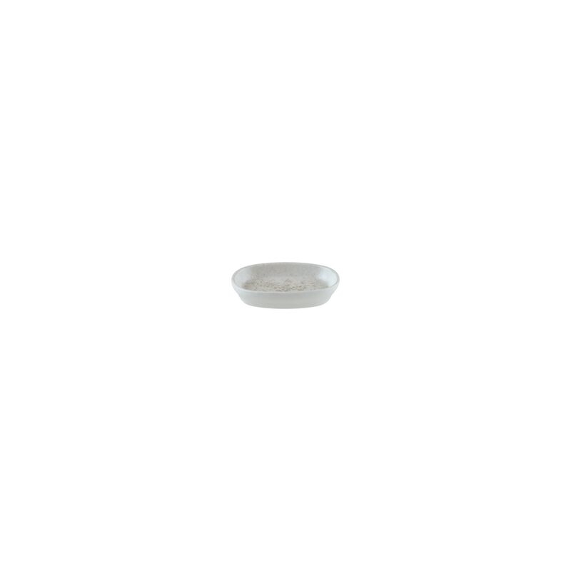 Luna 4" x 2.5" x h:0.75" Oval White Porcelain Platter (Set of 4)
