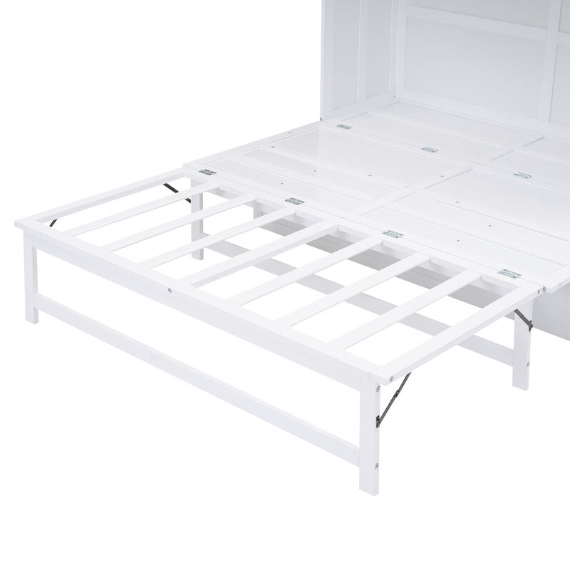 Merax Murphy Bed with Built-In Charging Station and a Shelf