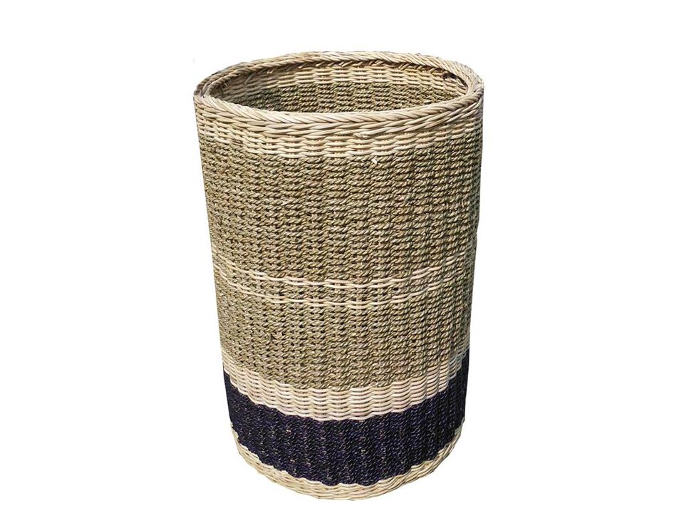 Abaca Simple Round Tall Basket