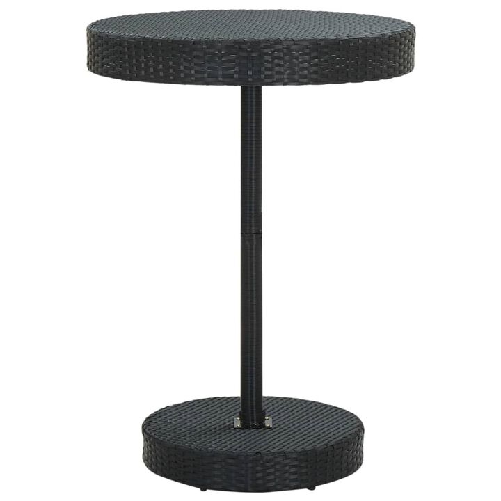 vidaXL 5 Piece Garden Bar Set Poly Rattan Black
