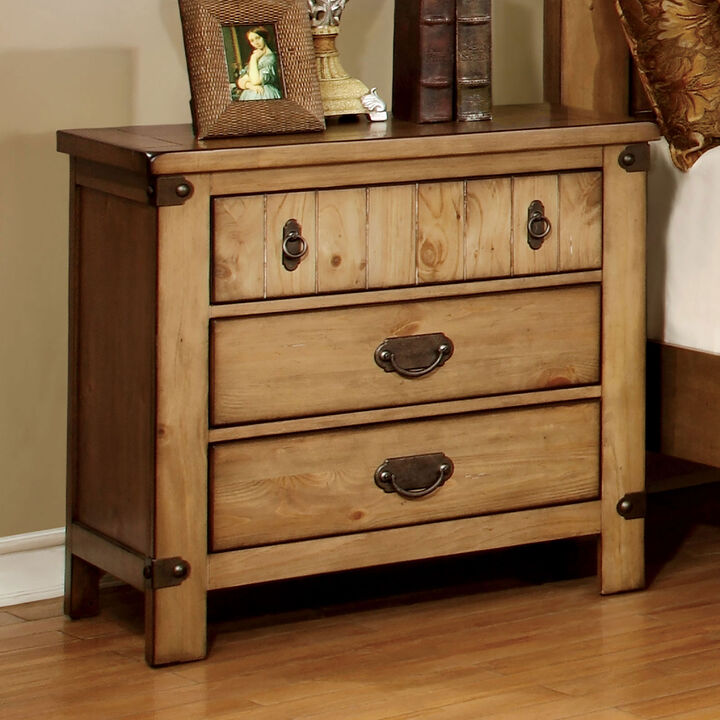 Streamdale Weathered Elm Nightstand with USB/Outlet