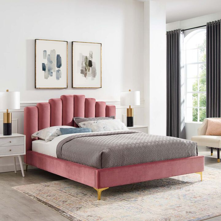 Modway - Olivia Queen Performance Velvet Platform Bed