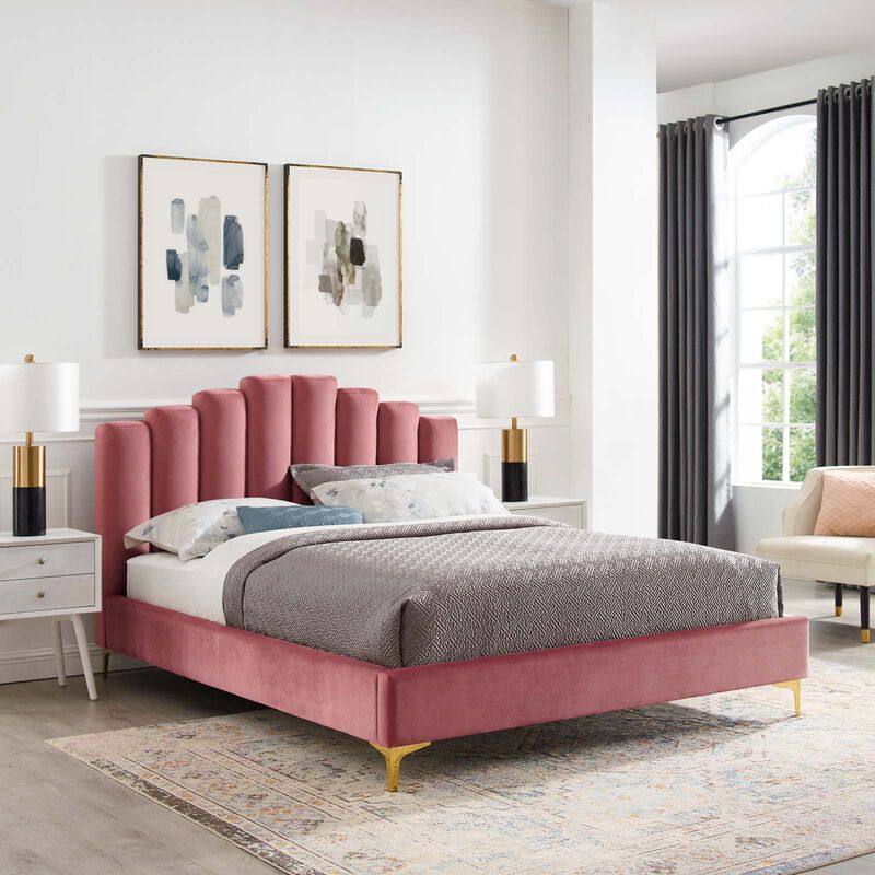 Modway - Olivia Queen Performance Velvet Platform Bed