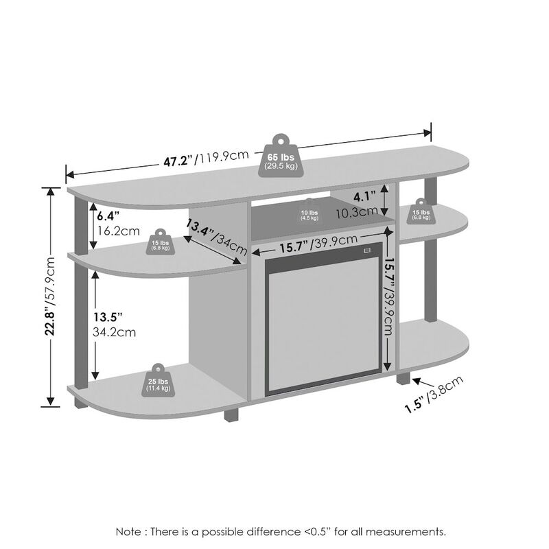 Fireplace TV Stand, Entertainment Center for TV up to 55 Inch