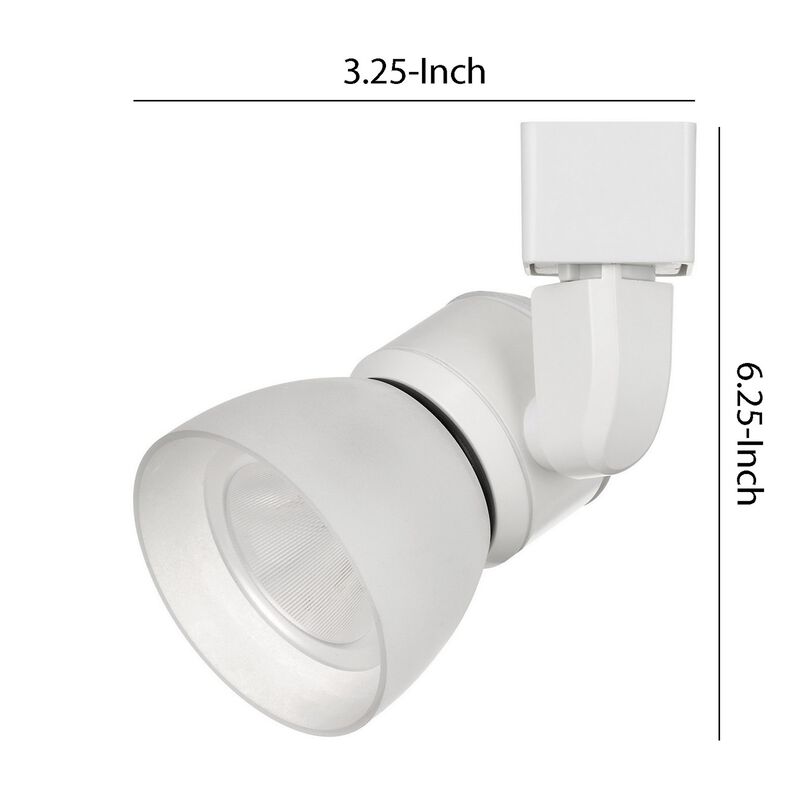 10W Integrated LED Track Fixture with Polycarbonate Head, White - Benzara