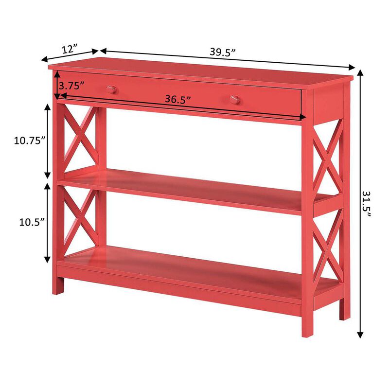Convience Concept, Inc. Oxford 1 Drawer Console Table with Shelves