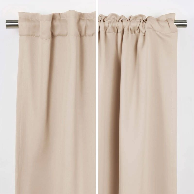 Solid Thermal Blackout Drapes – Set of 2 Energy-Saving Noise-Reducing Curtains
