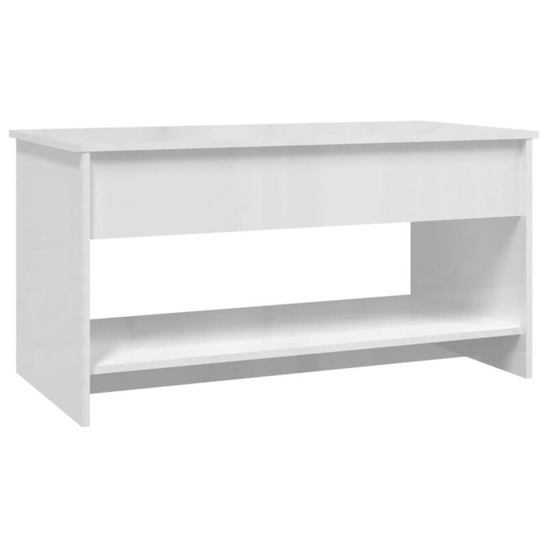 vidaXL Coffee Table High Gloss White 40.2"x19.7"x20.7" Engineered Wood