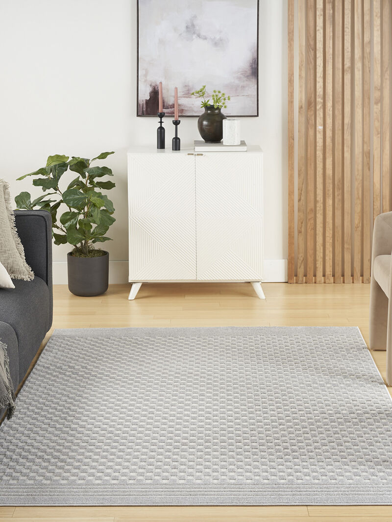 Care Free CAF02 Light Gray 3'11" x 5'11" Rug