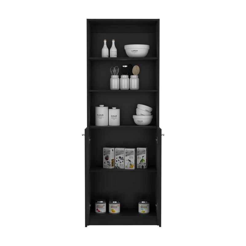 Bookcase Dual-Door Benzoni, Office, Black