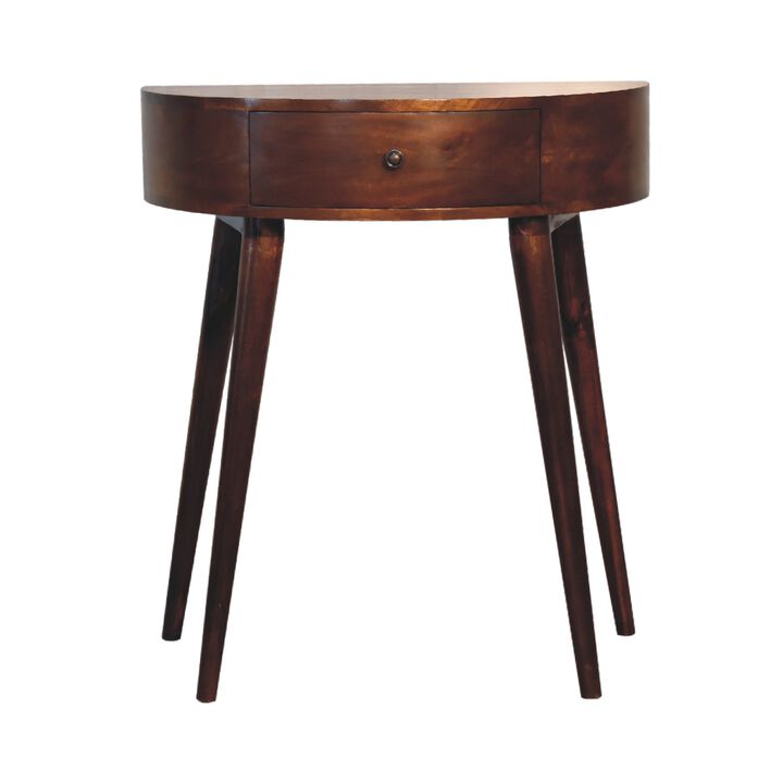 Odyssey  Solid Wood 1 Drawer  Chestnut Console Table
