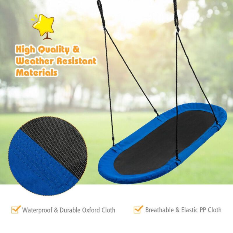 Hivvago 60 Inch Saucer Surf Outdoor Adjustable Swing Set