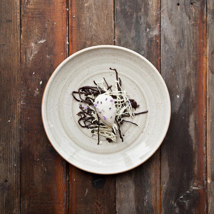 Terrain dia.10.5" Round Brown Porcelain Plate (Set of 4)