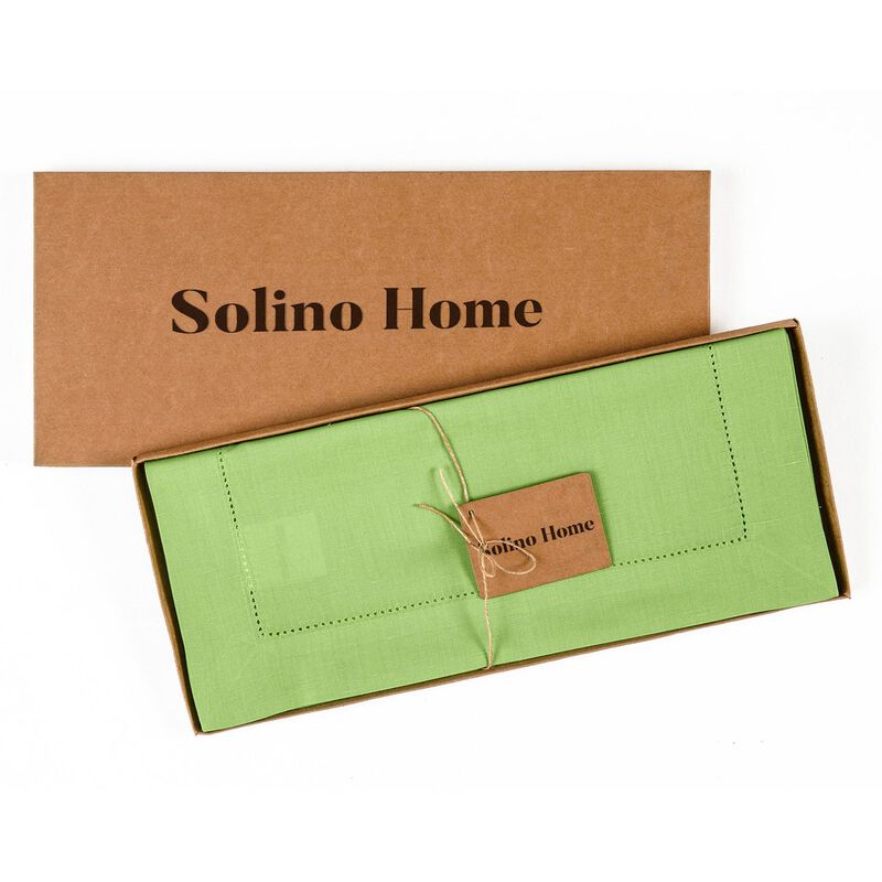 Solino Home Cotton Linen Hemstitch Table Runner