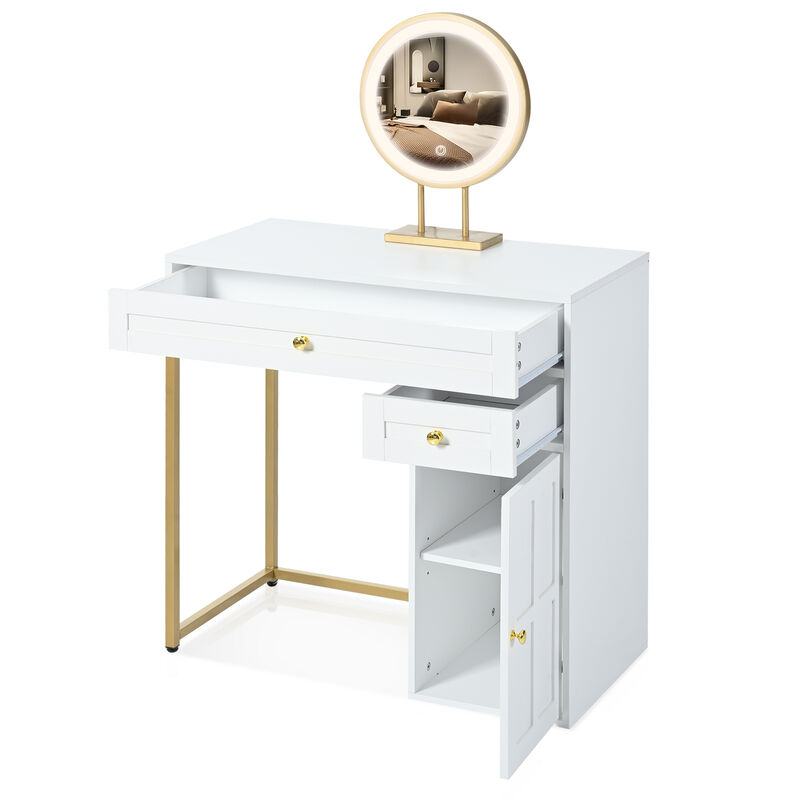 Merax Luxury Makeup Vanity Desk with Lighted Mirror