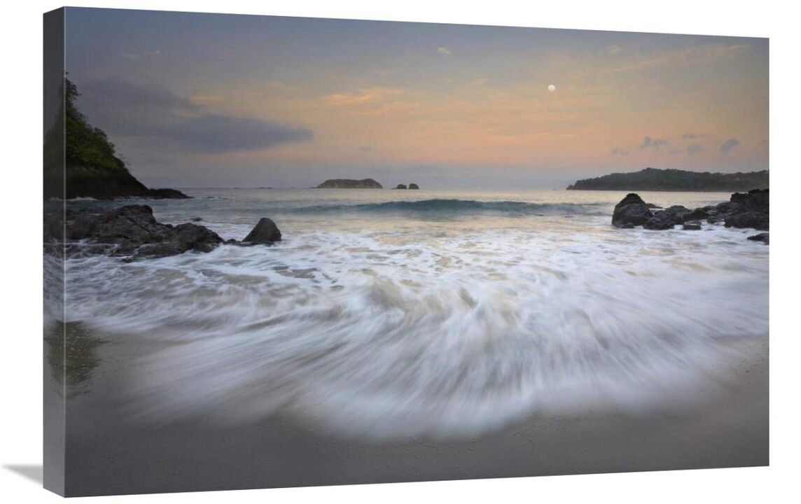 Moon over Playa Espadilla, Costa Rica-Canvas Art-30x20