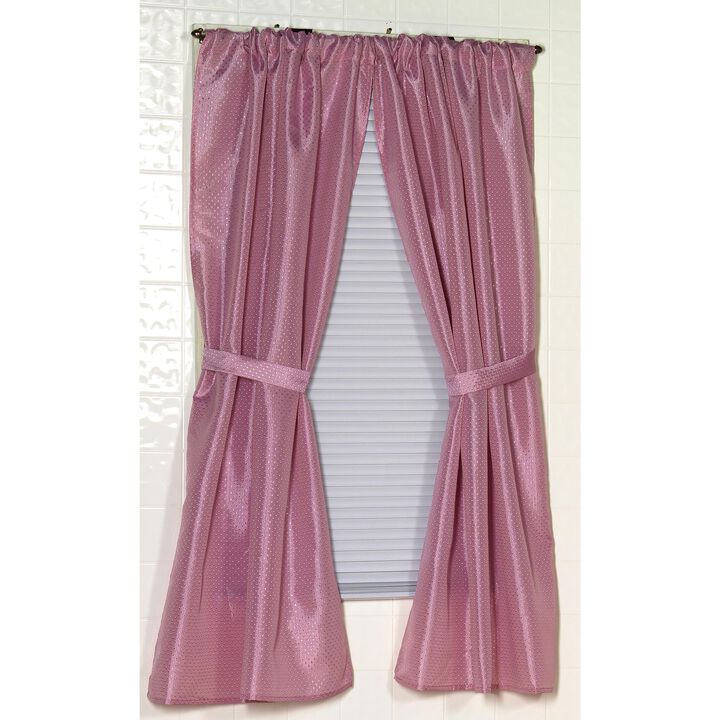Carnation Home Fashions Home Decorative Lauren Diamond Piqued 100% Polyester Window Curtain