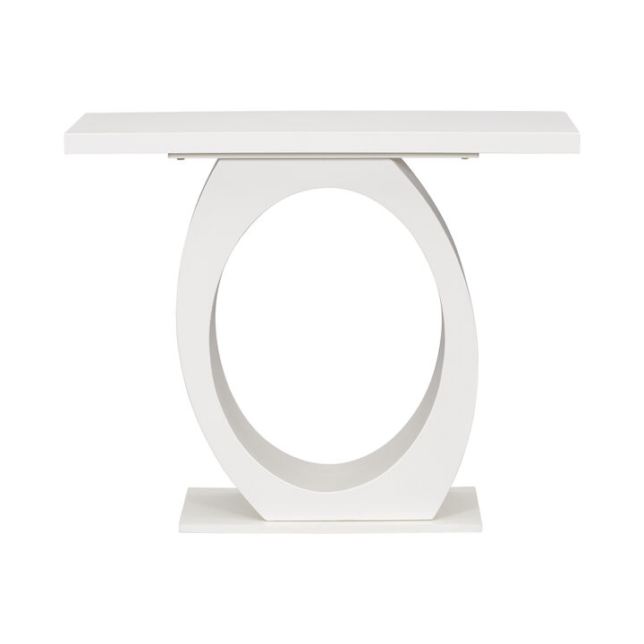 Merax Modern Side Table with Egg-Shaped Base