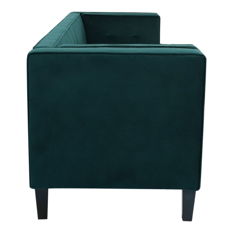 Merax Upholstered Tufted Coach Velvet Sofa