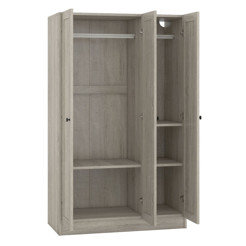 3-Door Shutter Wardrobe With Shelves