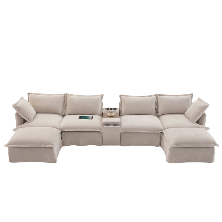 Merax Oversized Chenille Modular Sectional Sofa