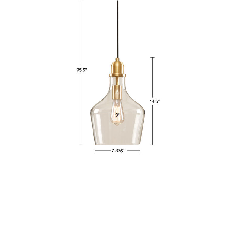 Auburn Bell Shaped Glass Pendant