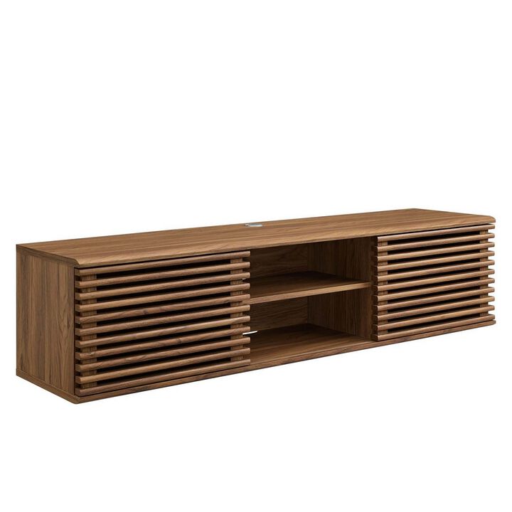 Render 60" Wall-Mount Media Console TV Stand-Benzara