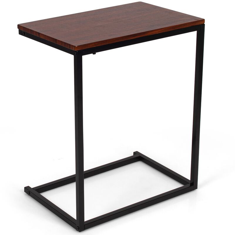 Beside Sofa Laptop Holder End Stand Desk-Dark Brown
