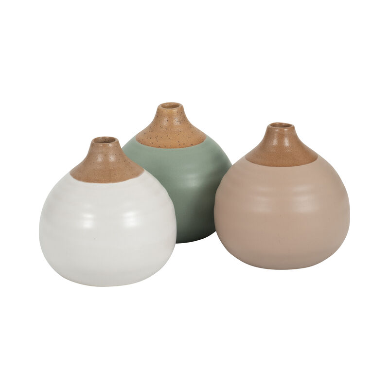 Ceramic Bud Vases Set of 3