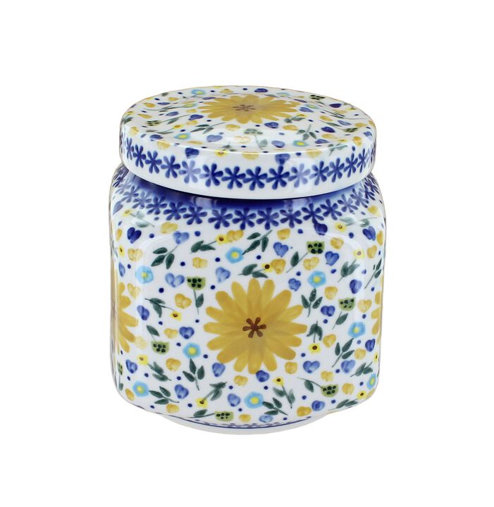 Blue Rose Polish Pottery Medium Canister