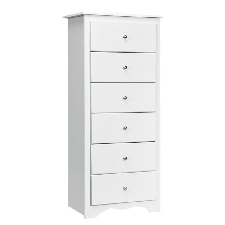 Hivvago 6 Drawers Chest Dresser Clothes Storage Bedroom Furniture Cabinet