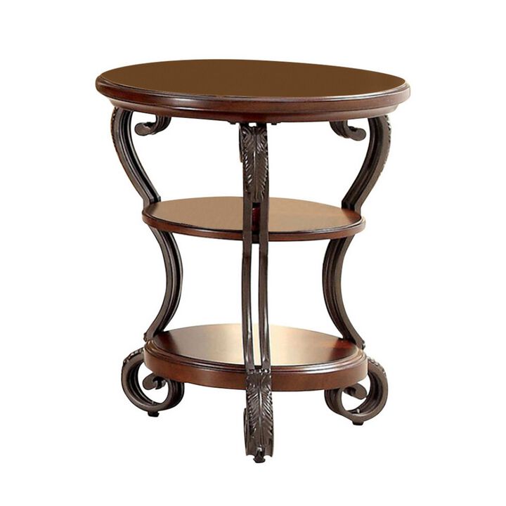 May Transitional Style Side Table-Benzara