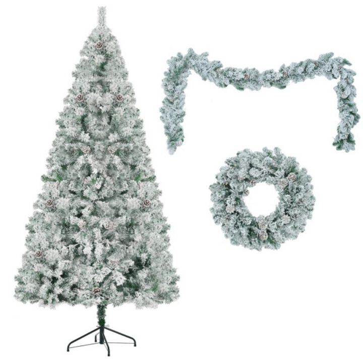 Snow-Flocked Christmas Tree Full & Lush Winter Wonderland Holiday Décor