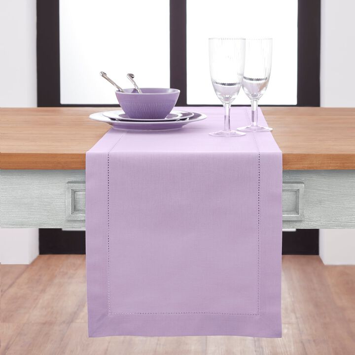 Solino Home Cotton Linen Hemstitch Table Runner