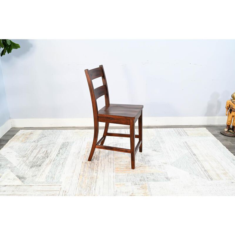 Sunny Designs Bar Ladderback Barstool, Wood Seat