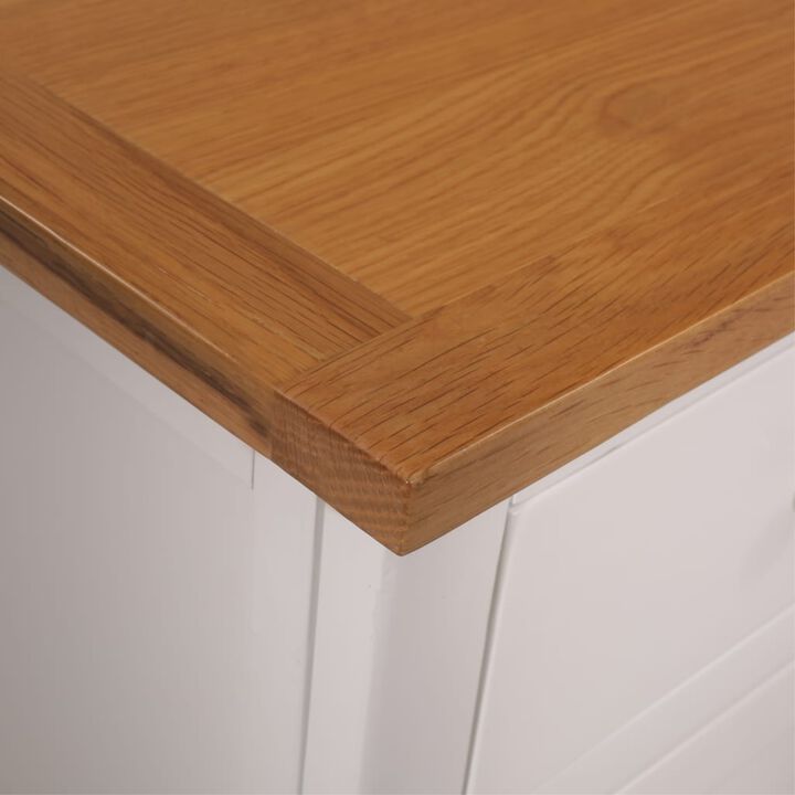 vidaXL Sideboard 43.3"x13.2"x27.6" Solid Oak Wood