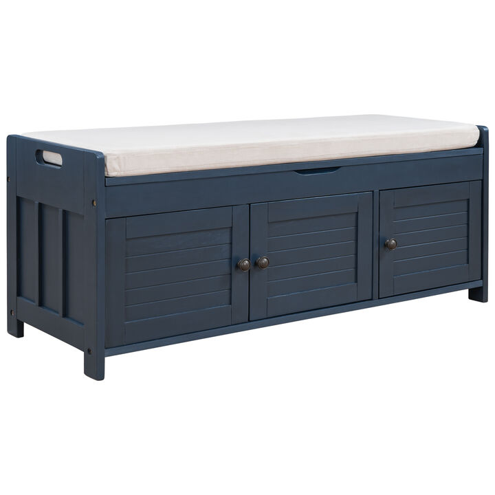 43.5 in. Bedroom Bench with 3 Doors