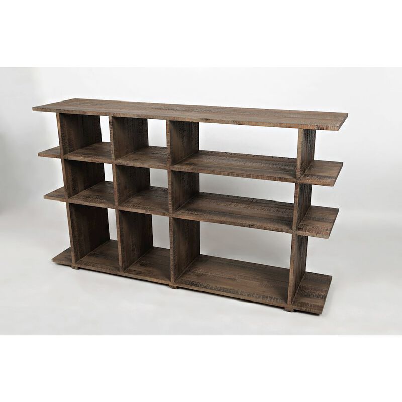 Jofran Conundrum Modern Distressed Solid Acacia Bookcase