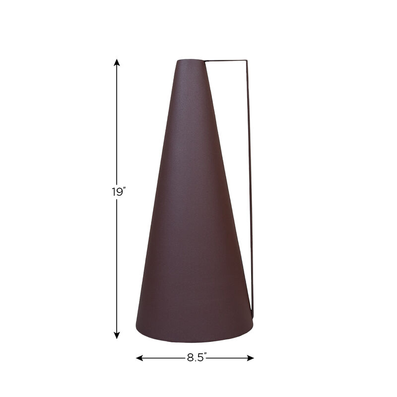 Handmade Iron Geometric Rust Bud Vase For Indoor & Outdoor Use BBH Homes