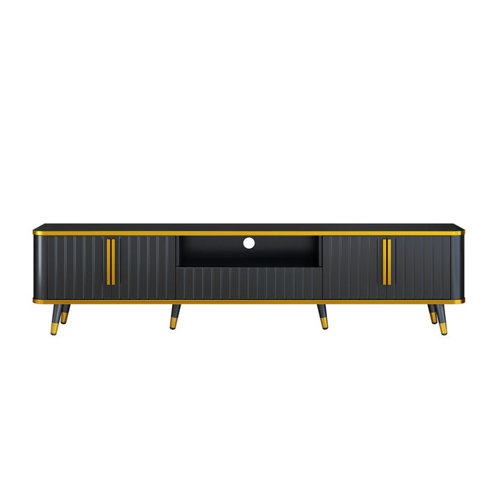 Merax Luxury Minimalism TV Stand with Open Storage Shelf