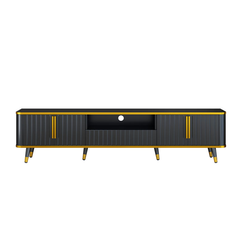Merax Luxury Minimalism TV Stand with Open Storage Shelf