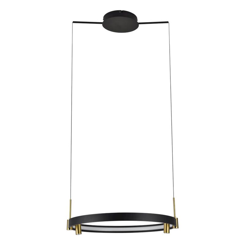 VONN Lighting 100-277V Pendant Light Height Adjustable Integrated LED Black Chandelier
