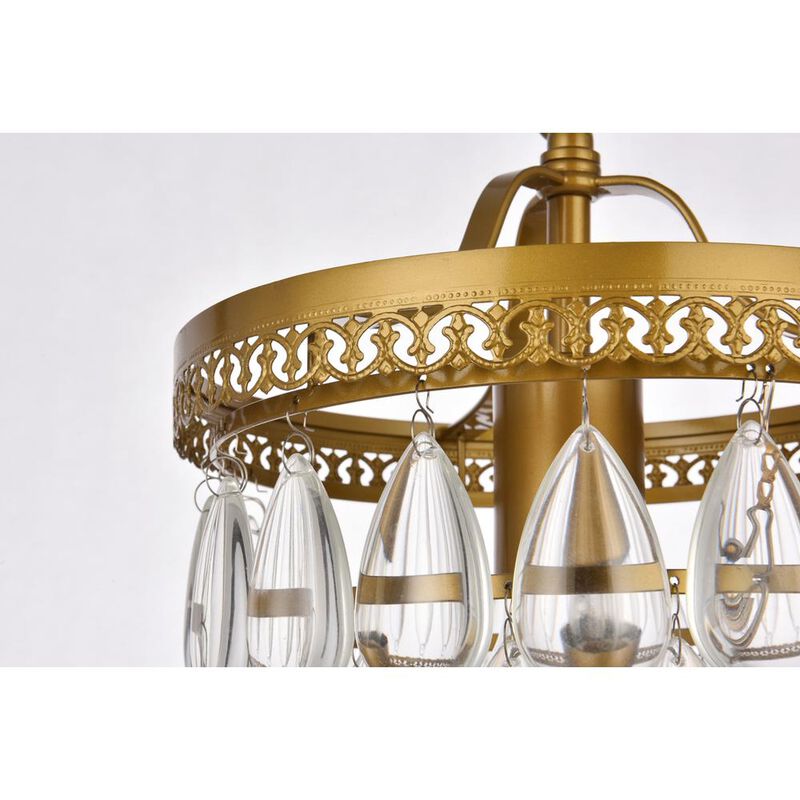 Living District Reese 9 inch pendant in brass