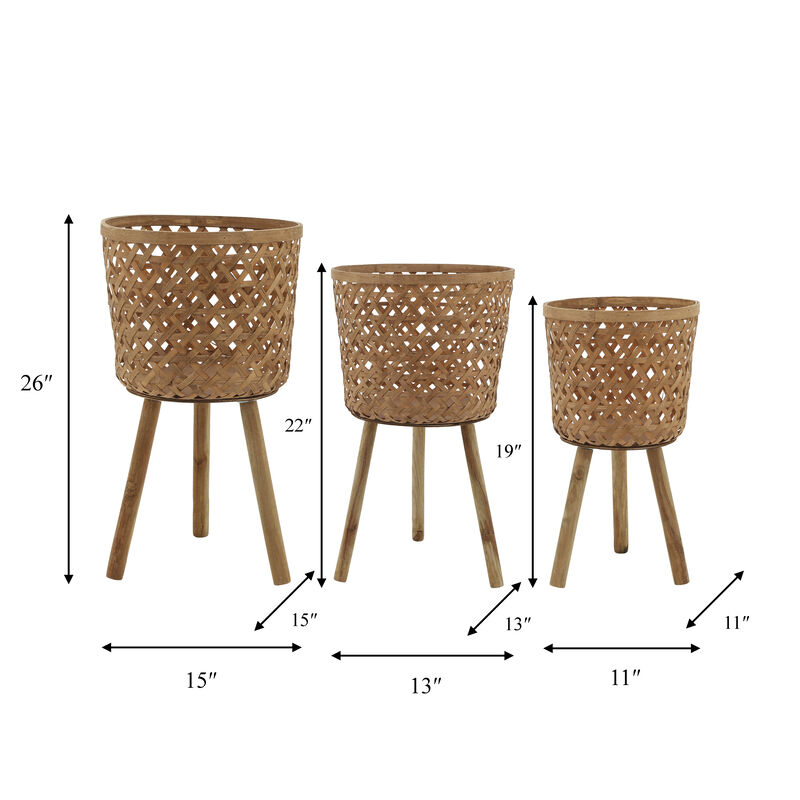 Natural Bamboo Planters