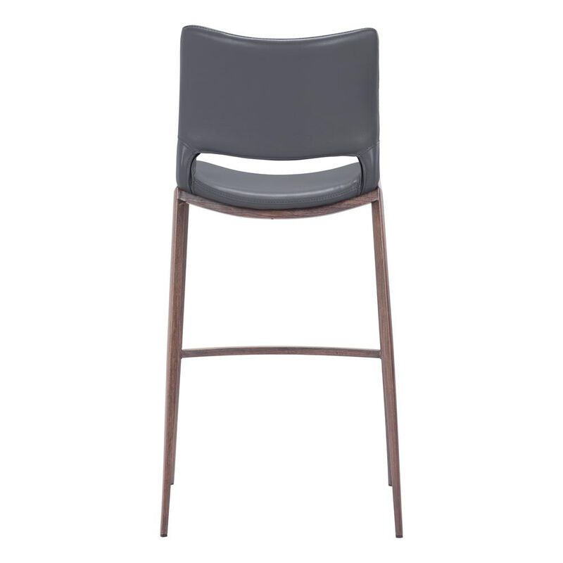 Belen Kox Ace Bar Chair (Set of 2), Dark Gray & Walnut, Belen Kox
