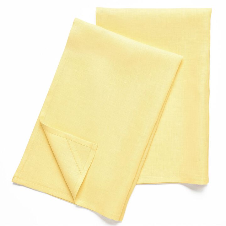 Solino Home 100% Pure Linen Kitchen Towels Set of 2 - 17 x 26 Inch | Fete